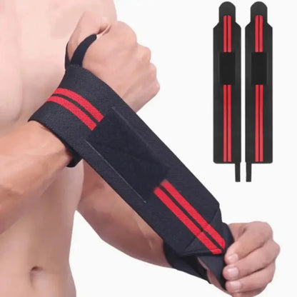 2 Pcs Elastic Wrist Wraps, Wrist Support Brace, Wrist Wraps Guard Wrist Band for Gym Weightlifting, Fitness Protection, Barbell