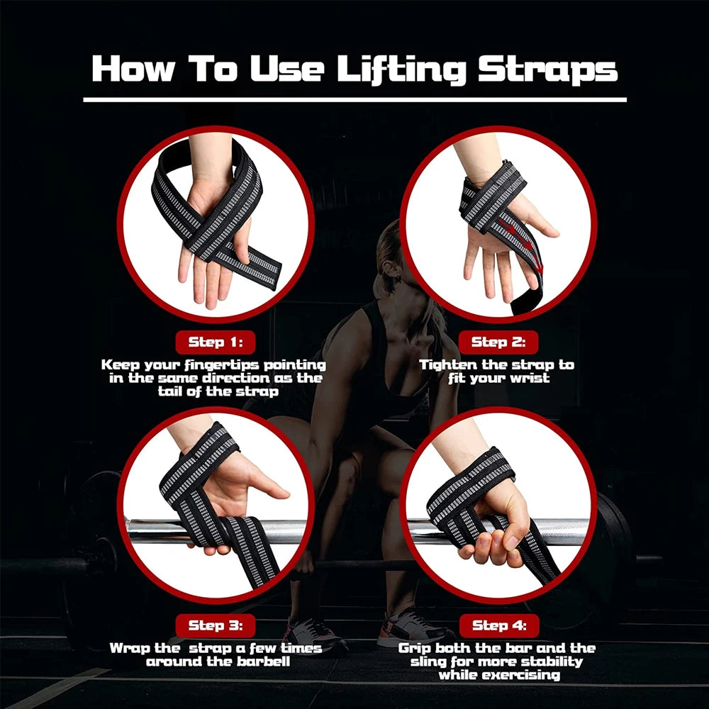 Weight Lifting Straps, Wrist Deadlift Straps with Padding, Wrist Lifting Straps for Weightlifting,Powerlifting,Strength Training