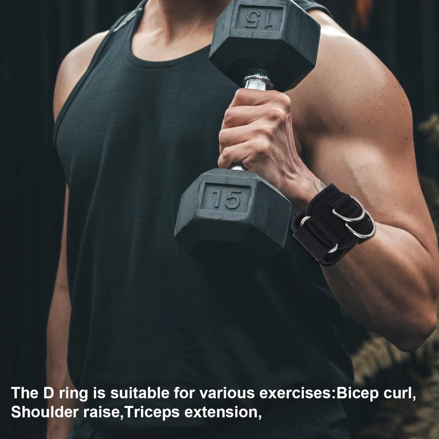 2Pcs Wrist Straps for Weightlifting Straps with D Ring Weight Lifting Straps Deadlift Straps for Gym Straps